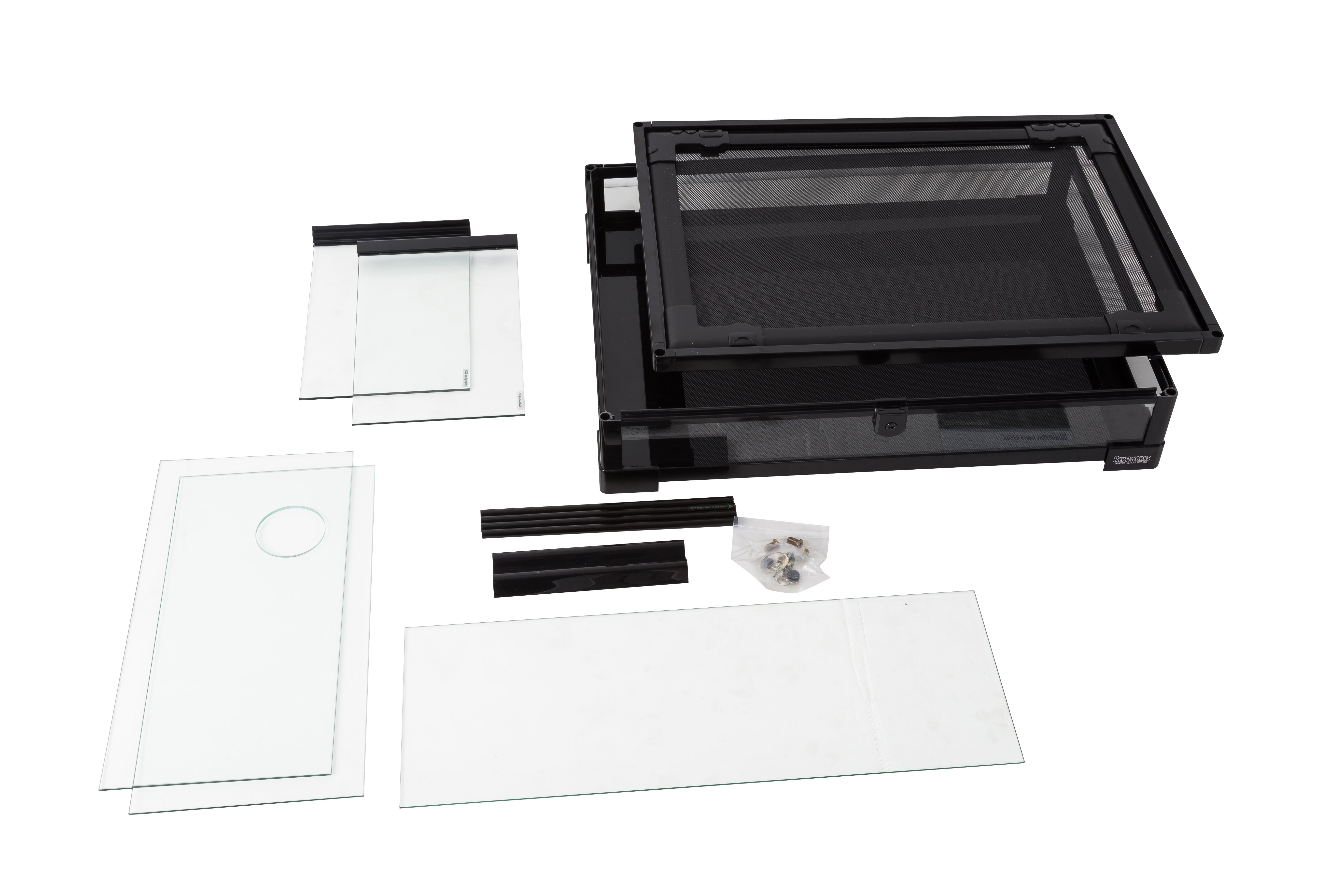 Repti Works Flat Packed Reptile Glass Terrariums-Hinge Door 600X450X320Mm